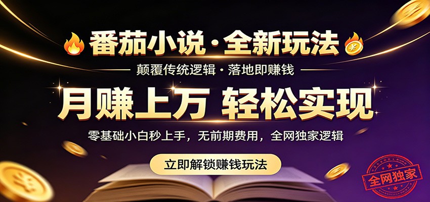 番茄小说5月最新独家玩法，稳定落地实测月入过万！-搞薯条网