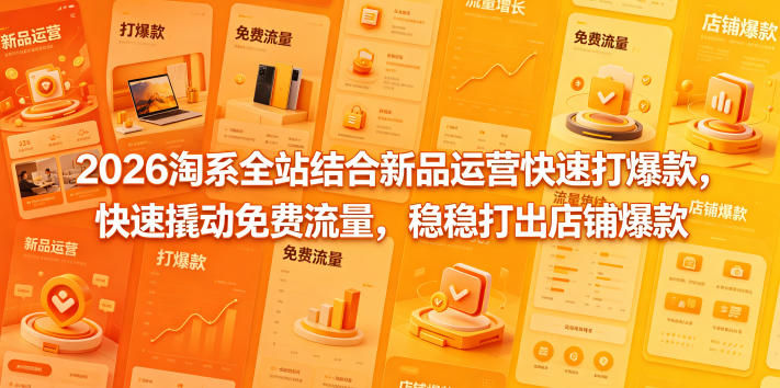 2026淘系全站结合新品运营快速打爆款,快速撬动免费流量,稳稳打出店铺爆款(更新5月12日)-搞薯条网