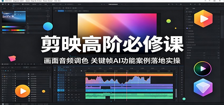 剪映高阶必修课：画面音频调色，关键帧AI功能案例落地实操-搞薯条网