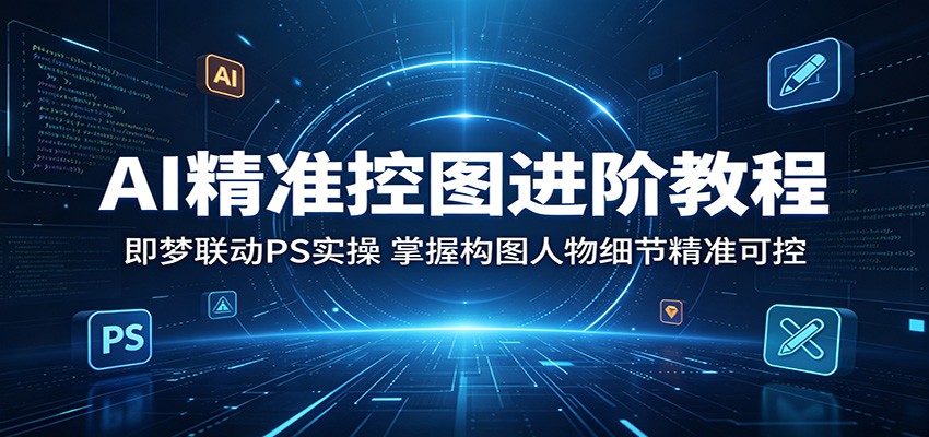 AI精准控图进阶教程：即梦联动PS实操，掌握构图人物细节精准可控-搞薯条网