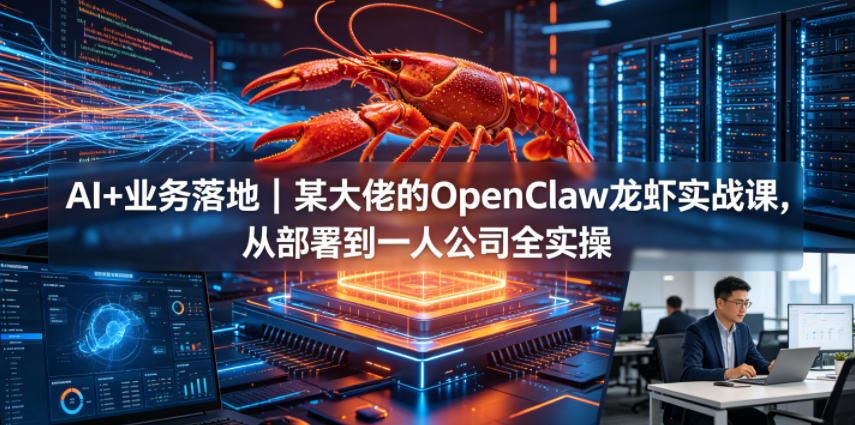 AI+业务落地｜某大佬的OpenClaw小龙虾实战课，从部署到一人公司全实操-搞薯条网