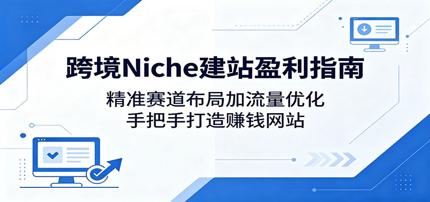 跨境Niche建站盈利指南：精准赛道布局加流量优化，手把手打造赚钱网站-搞薯条网