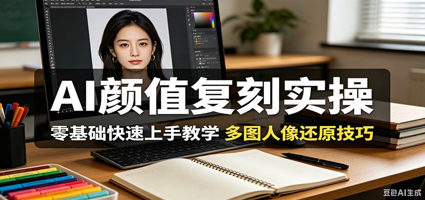 AI颜值复刻实操，零基础快速上手教学，多图人像还原技巧-搞薯条网