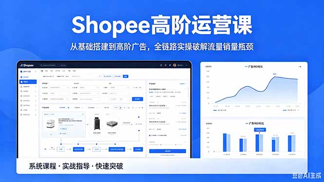 Shopee高阶运营课-2026年5月更新，从基础搭建到高阶广告，全链路实操破解流量销量瓶颈-搞薯条网