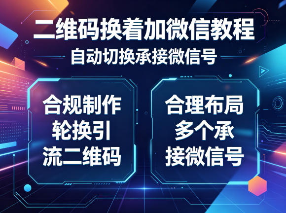 二维码换着加微信教程，自动切换承接微信号，合规制作轮换引流二维码，合理布局多个承接微信号-搞薯条网