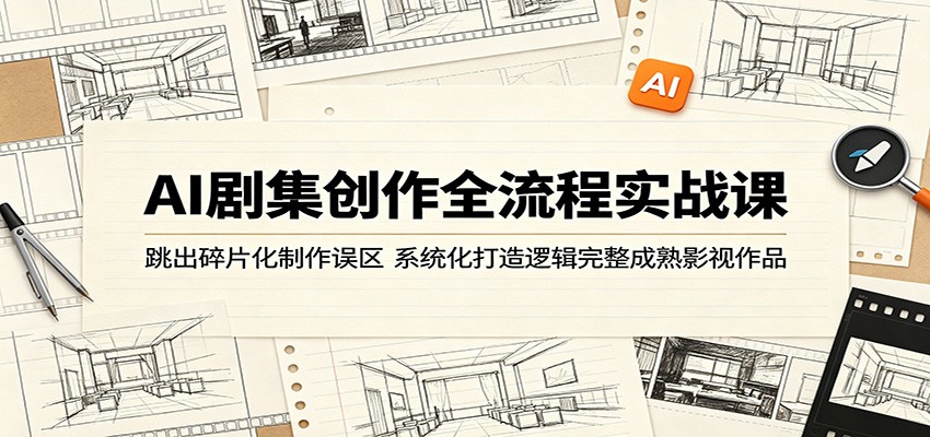 AI剧集创作全流程实战课：跳出碎片化制作误区，系统化打造逻辑完整成熟影视作品-搞薯条网