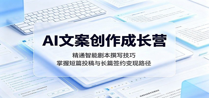 AI文案创作成长营：精通智能剧本撰写技巧，掌握短篇投稿与长篇签约变现路径-搞薯条网