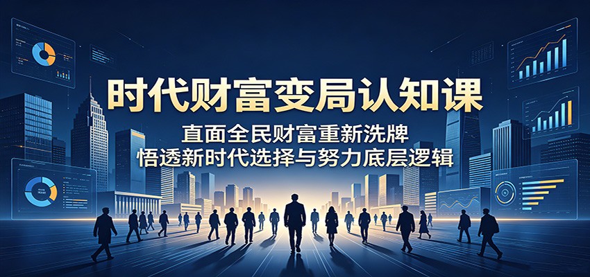 时代财富变局认知课：直面全民财富重新洗牌，悟透新时代选择与努力底层逻辑-搞薯条网