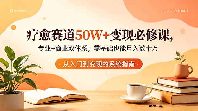 疗愈赛道50W+变现必修课，专业+商业双体系，零基础也能月入数十万-搞薯条网