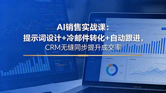 AI销售实战课：提示词设计+冷邮件转化+自动跟进，CRM无缝同步提升成交率-搞薯条网