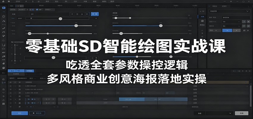 零基础SD智能绘图实战课:吃透全套参数操控逻辑,多风格商业创意海报落地实操-搞薯条网