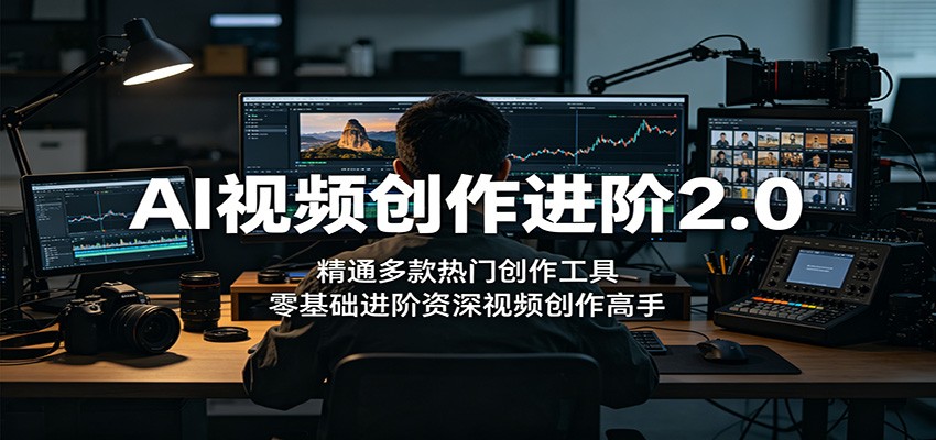 AI视频创作进阶2.0:精通多款热门创作工具,零基础进阶资深视频创作高手-搞薯条网