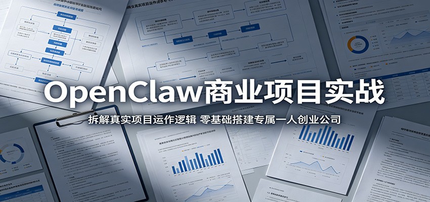 OpenClaw商业项目实战:拆解真实项目运作逻辑,零基础搭建专属一人创业公司-搞薯条网