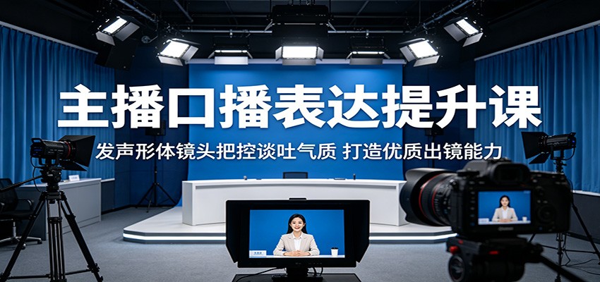主播口播表达提升课:发声形体镜头把控谈吐气质,打造优质出镜能力-搞薯条网