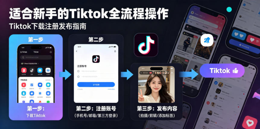 Tiktok下载注册发布，适合新手的Tiktok全流程操作-搞薯条网