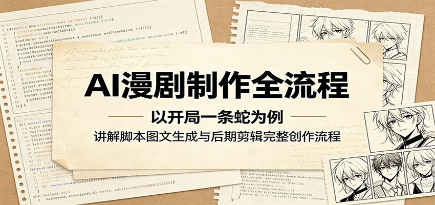 AI漫剧制作全流程:以开局一条蛇为例,讲解脚本图文生成与后期剪辑完整创作流程-搞薯条网