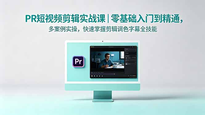 PR短视频剪辑实战课｜零基础入门到精通，多案例实操，快速掌握剪辑调色字幕全技能-搞薯条网