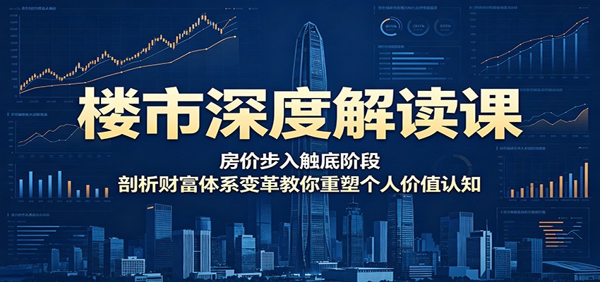 楼市深度解读课：房价步入触底阶段，剖析财富体系变革教你重塑个人价值认知-搞薯条网