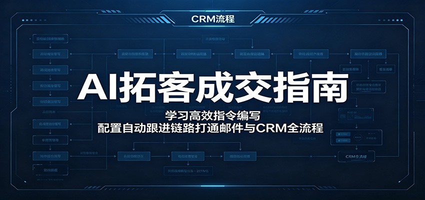 AI拓客成交指南：学习高效指令编写，配置自动跟进链路打通邮件与CRM全流程-搞薯条网