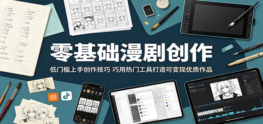 零基础漫剧创作：低门槛上手创作技巧，巧用热门工具打造可变现优质作品-搞薯条网