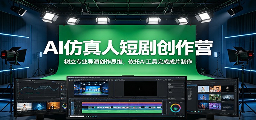 AI仿真人短剧创作营：树立专业导演创作思维，依托AI工具完成成片制作-搞薯条网