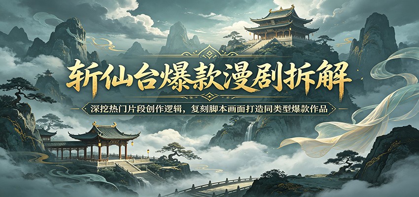 斩仙台爆款漫剧拆解：深挖热门片段创作逻辑，复刻脚本画面打造同类型爆款作品-搞薯条网