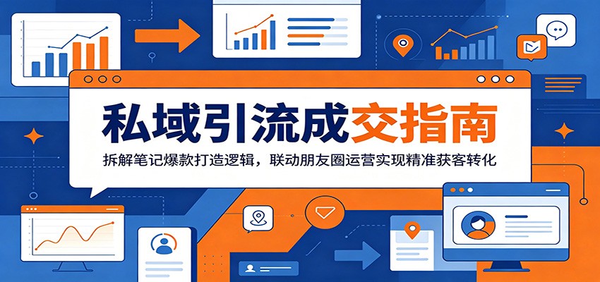 私域引流成交指南：拆解笔记爆款打造逻辑，联动朋友圈运营实现精准获客转化-搞薯条网