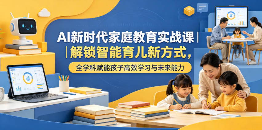 AI新时代家庭教育实战课｜解锁智能育儿新方式，全学科赋能孩子高效学习与未来能力-搞薯条网