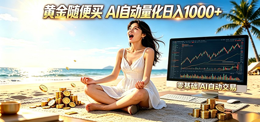 黄金随便买?AI自动外汇量化交易 在家当皇帝 日入1000+-搞薯条网