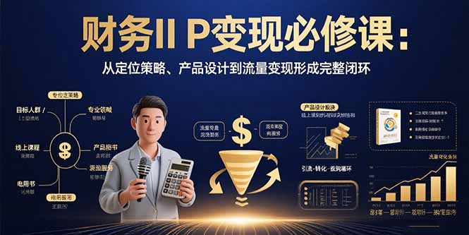 财务IP变现必修课：从定位策略、产品设计到流量变现形成完整闭环 - 搞薯条网-搞薯条网