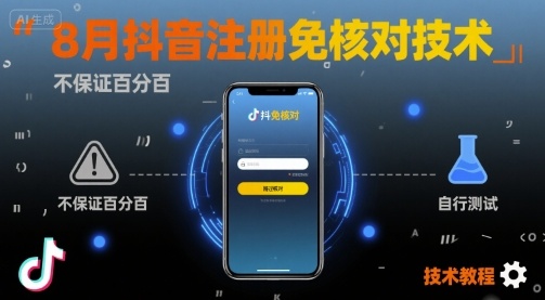 8月抖音注册免核对技术，不保证百分百，自测 - 搞薯条网-搞薯条网