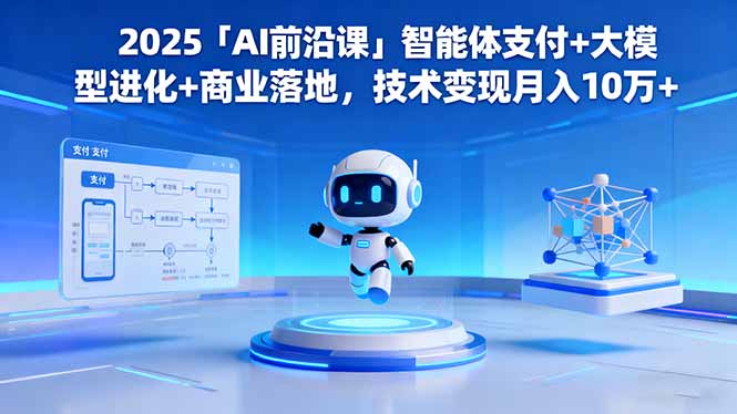 2025「AI前沿课」智能体支付+大模型进化+商业落地,技术变现月入10万+-搞薯条网