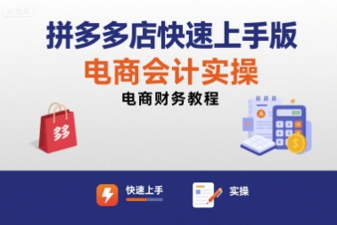 拼多多店快速上手版电商会计实操-电商财务教程 - 搞薯条网-搞薯条网
