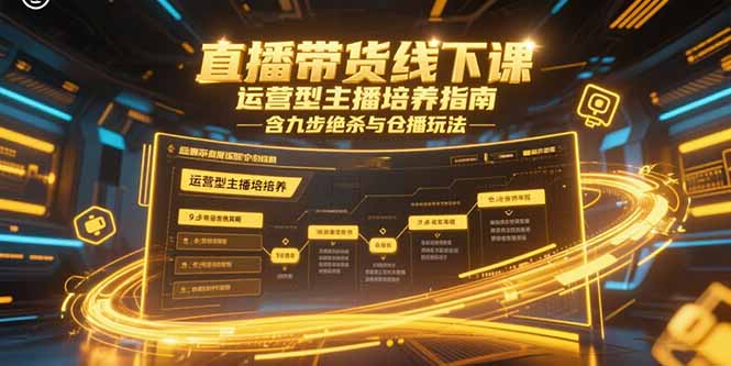直播带货线下课，运营型主播培养指南，含九步绝杀与仓播玩法 - 搞薯条网-搞薯条网