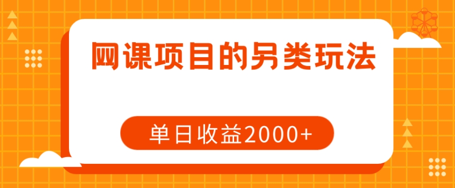 网课项目的另类玩法，单日收益2000+【揭秘】 - 搞薯条网-搞薯条网