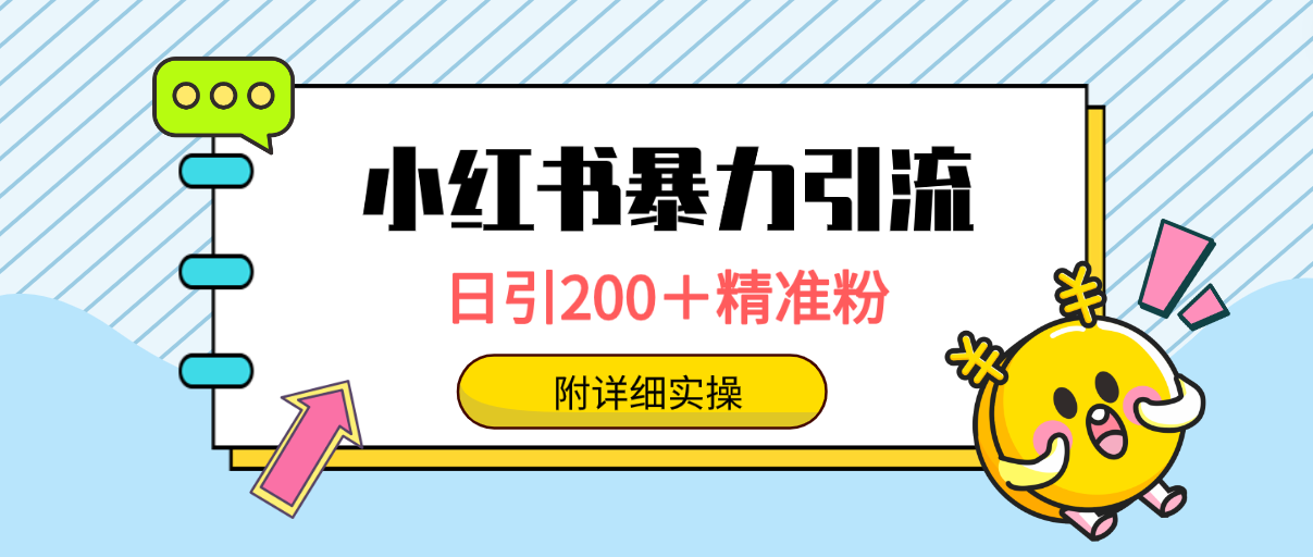 (9582期)小红书暴力引流大法，日引200＋精准粉，一键触达上万人，附详细实操 - 搞薯条网-搞薯条网