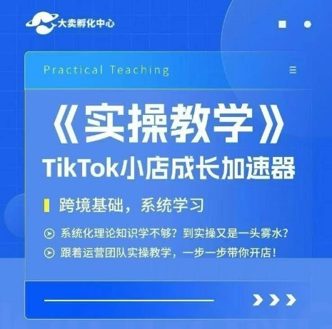 大卖家孵化中心TikTok实操课，TikTok小店成长加速器，跨境基础系统学习，一步一步带你开店 - 搞薯条网-搞薯条网