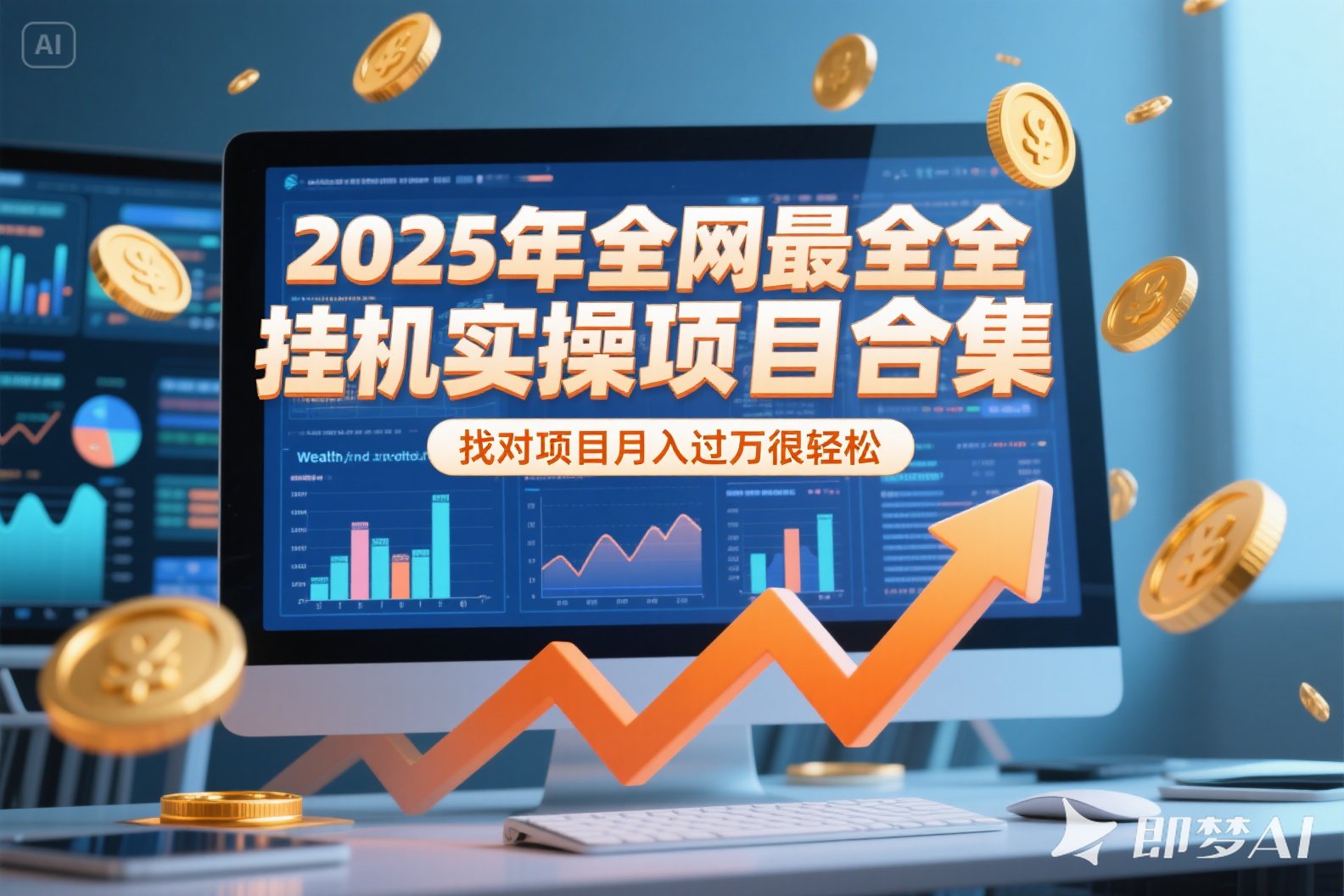 2025年挂机实操项目实操演练，挂机类型，AI直播类型，轻资产创业类型… - 搞薯条网-搞薯条网