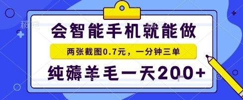 手机项目，二十秒一单，纯薅羊毛一天2张+做就有【揭秘】 - 搞薯条网-搞薯条网