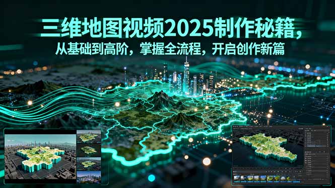 三维地图视频2025制作秘籍，从基础到高阶，掌握全流程，开启创作新篇 - 搞薯条网-搞薯条网