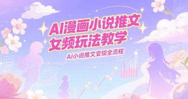AI漫画小说推文女频玩法教学，AI小说推文变现全流程 - 搞薯条网-搞薯条网