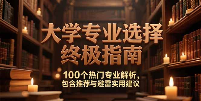 付费文：大学专业选择终极指南,100个热门专业解析,包含推荐与避雷实用建议 - 搞薯条网-搞薯条网