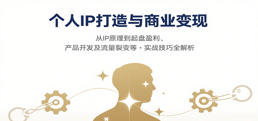 个人IP打造与商业变现，从IP原理到起盘盈利、产品开发及流量裂变等实战技巧全解析 - 搞薯条网-搞薯条网