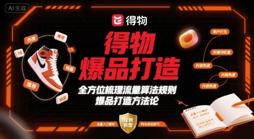 得物爆品打造，全方位梳理得物流量算法规则爆品打造规则 - 搞薯条网-搞薯条网
