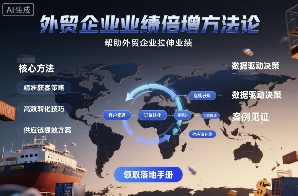 外贸企业业绩倍增方法论，帮助外贸企业拉伸业绩 - 搞薯条网-搞薯条网