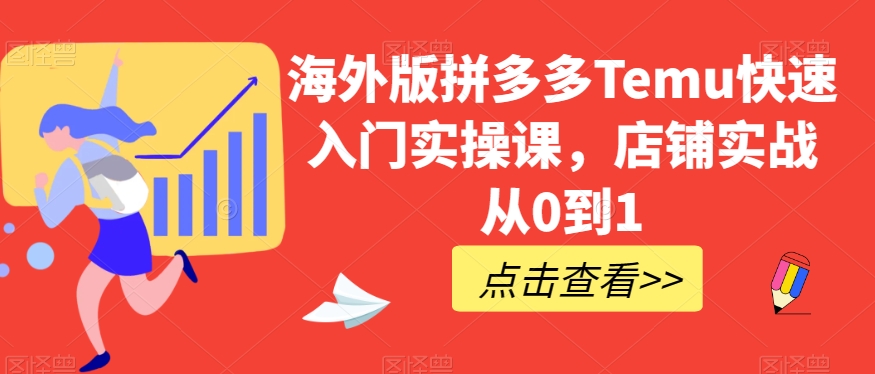 海外版拼多多Temu快速入门实操课，店铺实战从0到1 - 搞薯条网-搞薯条网