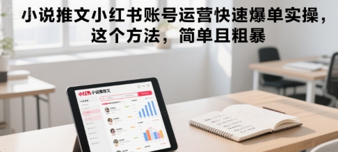 小说推文小红书账号运营快速爆单实操，这个方法，简单且粗暴 - 搞薯条网-搞薯条网