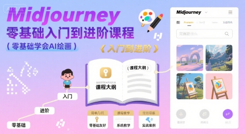 midjourney零基础入门到进阶课程，零基础学会AI绘画 - 搞薯条网-搞薯条网