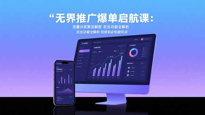 无界推广爆单启航课：流量分发算法解密 后台功能全解析 投放前必知避坑点 - 搞薯条网-搞薯条网