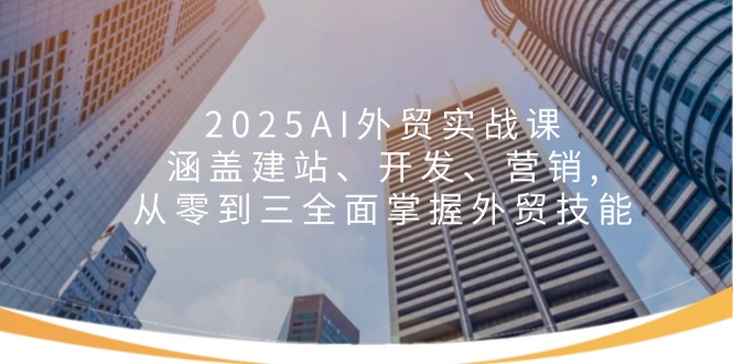 2025AI外贸实战课：涵盖建站、开发、营销, 从零到三全面掌握外贸技能 - 搞薯条网-搞薯条网